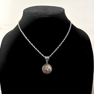 Hand Crafted Silver Zodiac Leo Pendant Necklace
